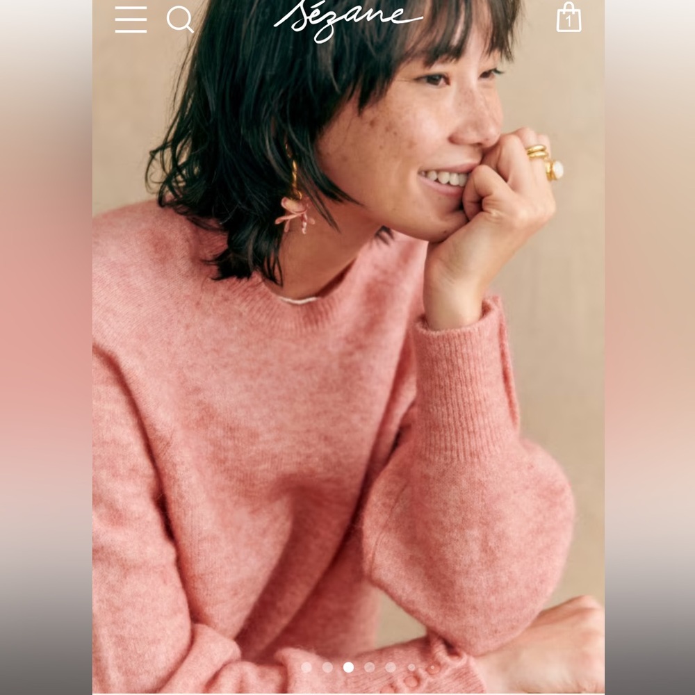 Sezane new Louise jumper XXS blush sold out pink